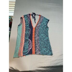 Diktons Women's Floral Colorful Knit‎ Top M